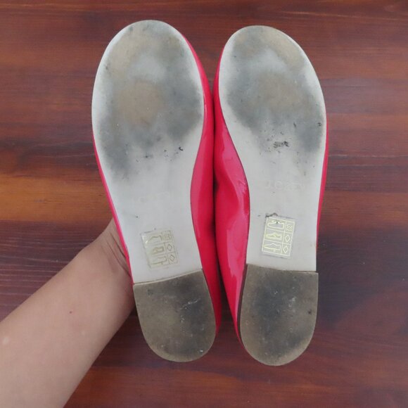 J.Crew Red Patent Leather Ballet Shoes Size 5 - Picture 9 of 10